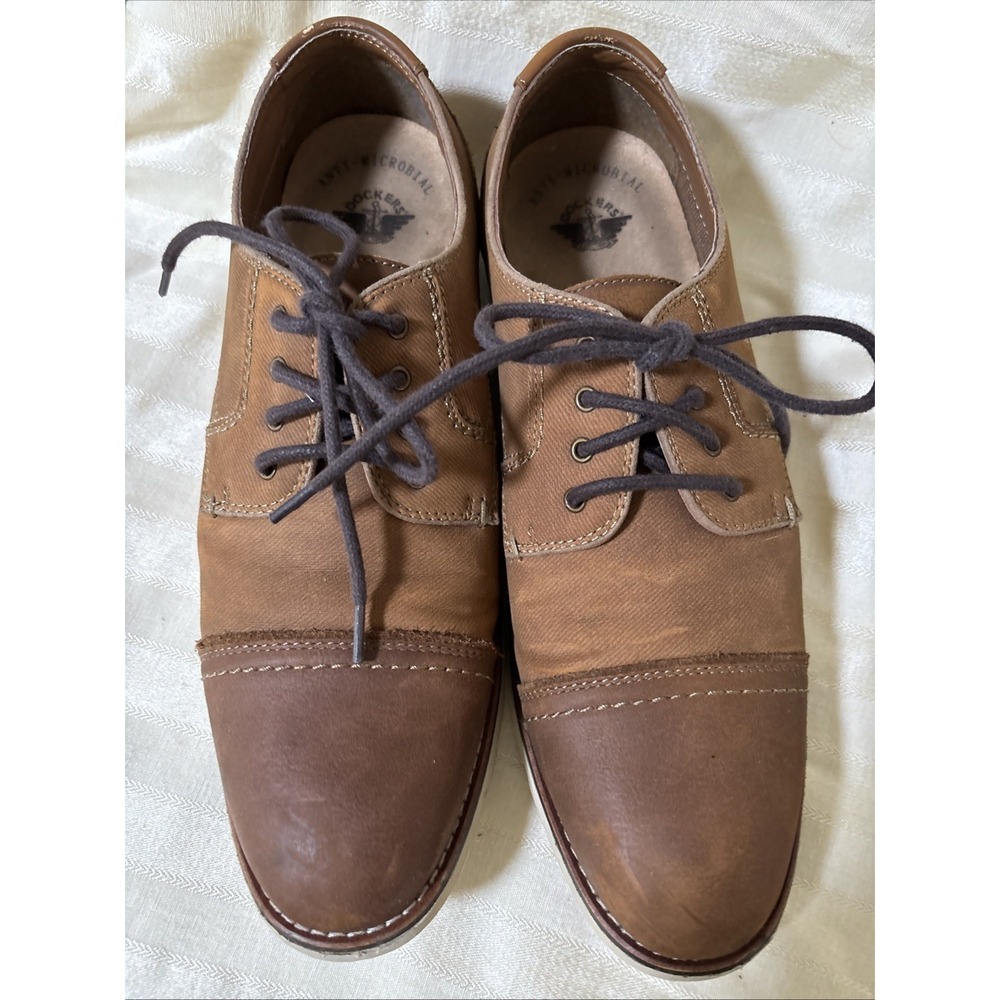 Dockers Mens Murray Cap-Toe‎ Brogues Oxfords Tan 8 M   Casual